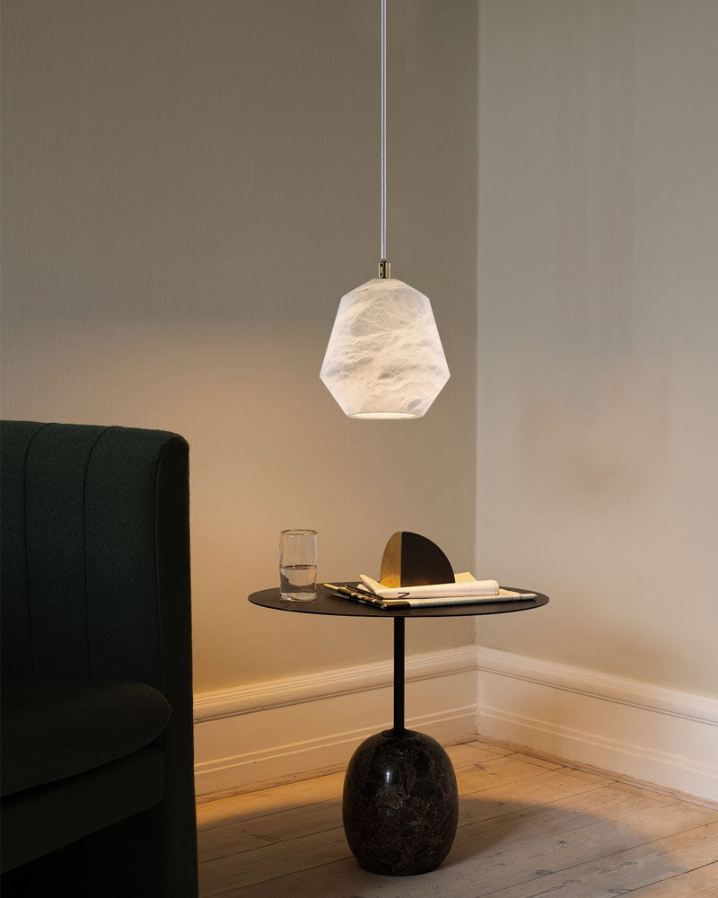 Bloom Alabaster CascadeBell Pendant1-light White Alabaster Ceiling Pendant Lamp for dining room, living room, bedroom