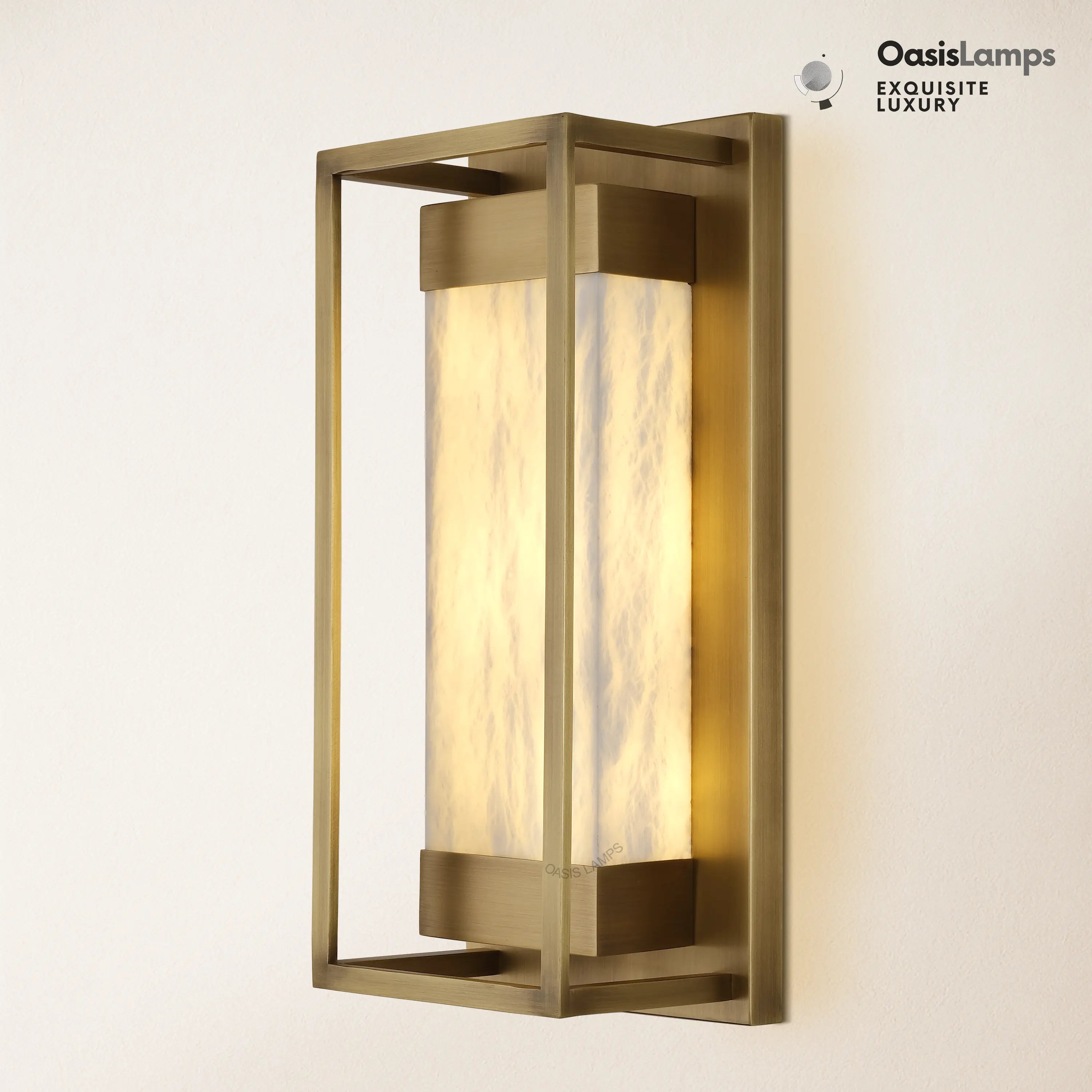Bravura Alabaster Wall Sconce 15.7"H#color_brass