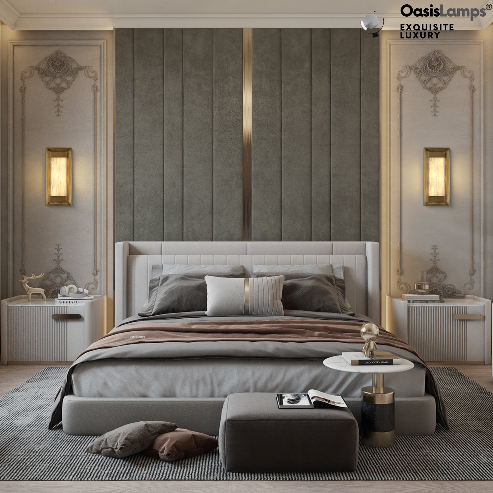 Bravura Alabaster Wall Sconce 15.7"H#color_brass