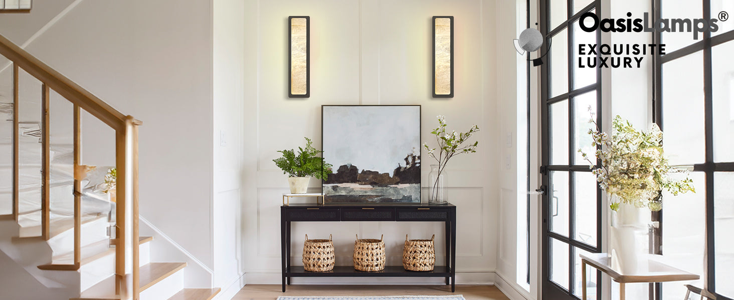 Mintreux Alabaster Modern Wall Sconces 20''H#color_bronze