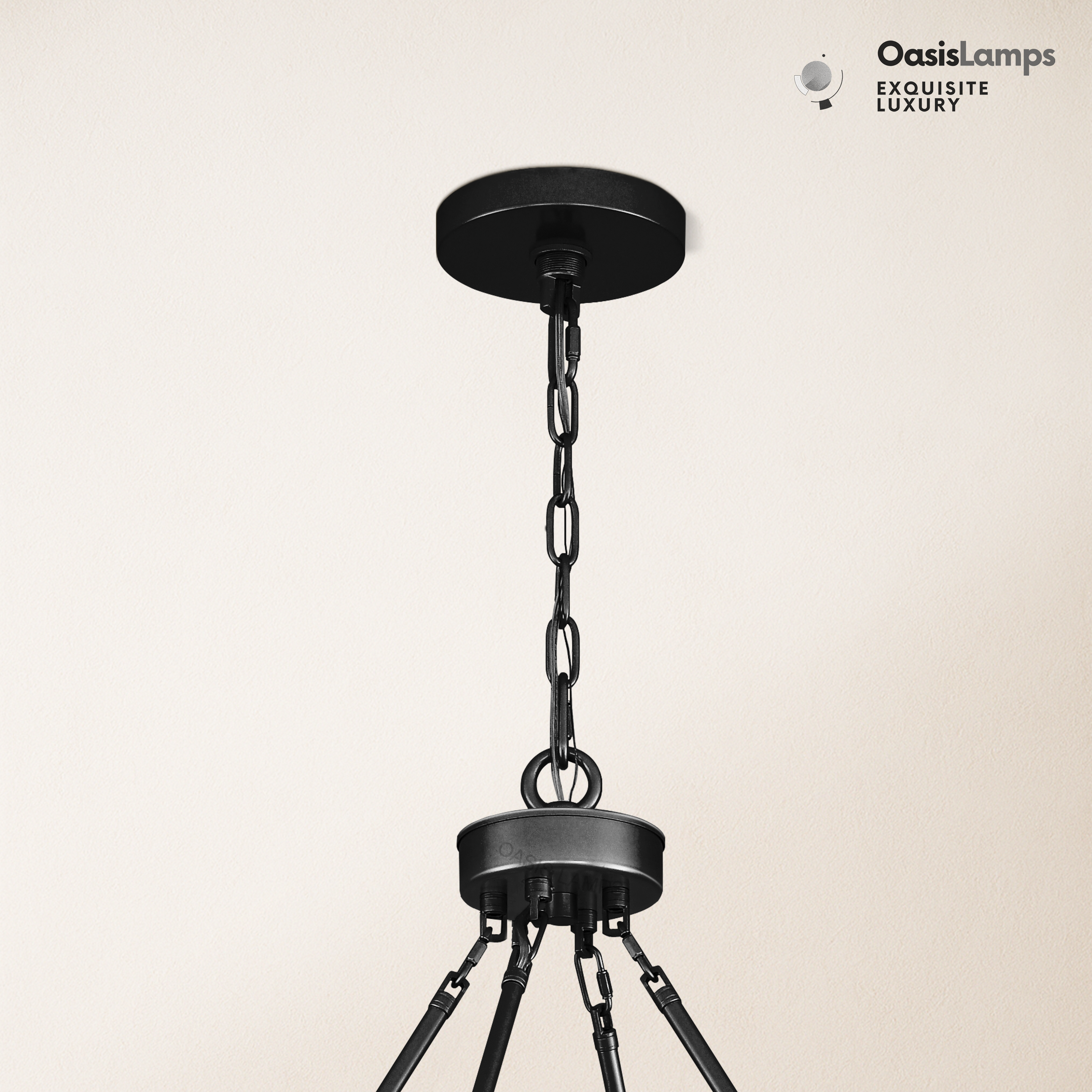 Vellum Round Chandelier 24" 36" 48" 59"D#color_black