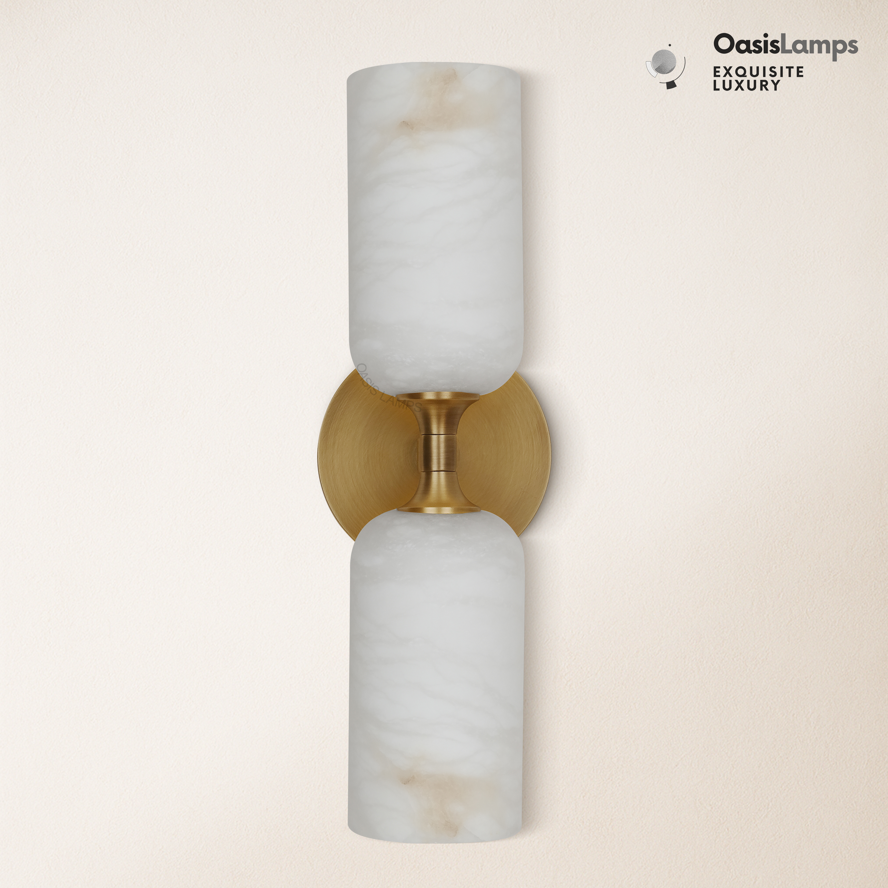 Axis Alabaster Wall Sconce 13.9"#color_brass