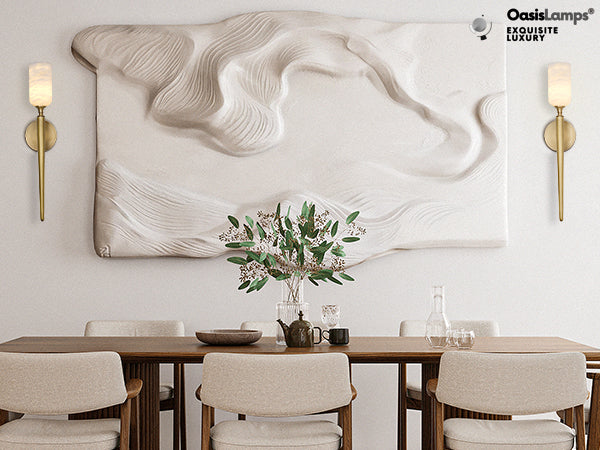 Axis Alabaster 1 Light Wall Sconce 21.6"H#color_brass