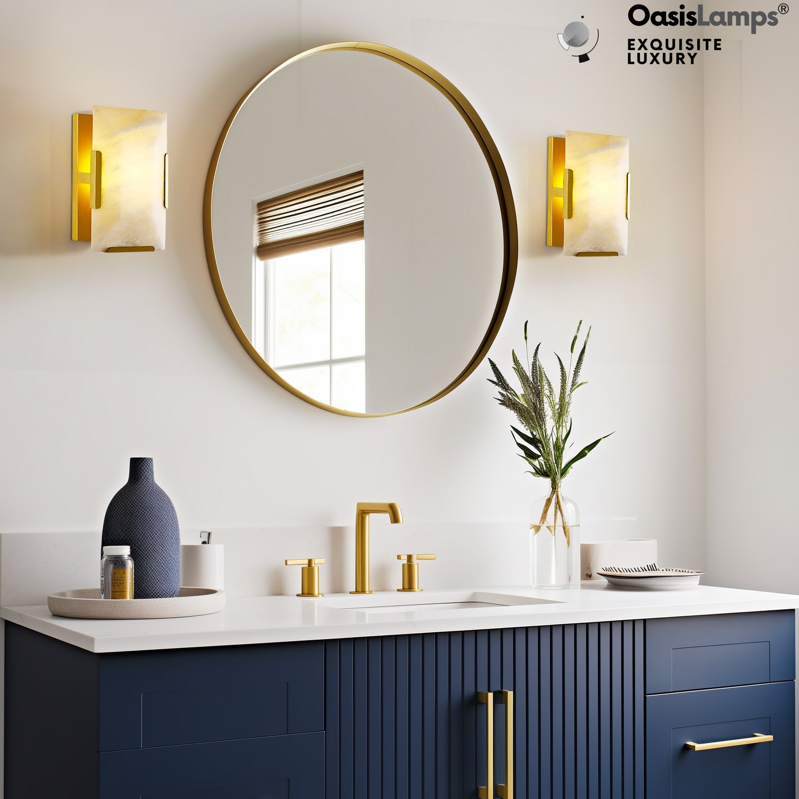 Maris Alabaster Wall Sconce 9.8"H#color_brass