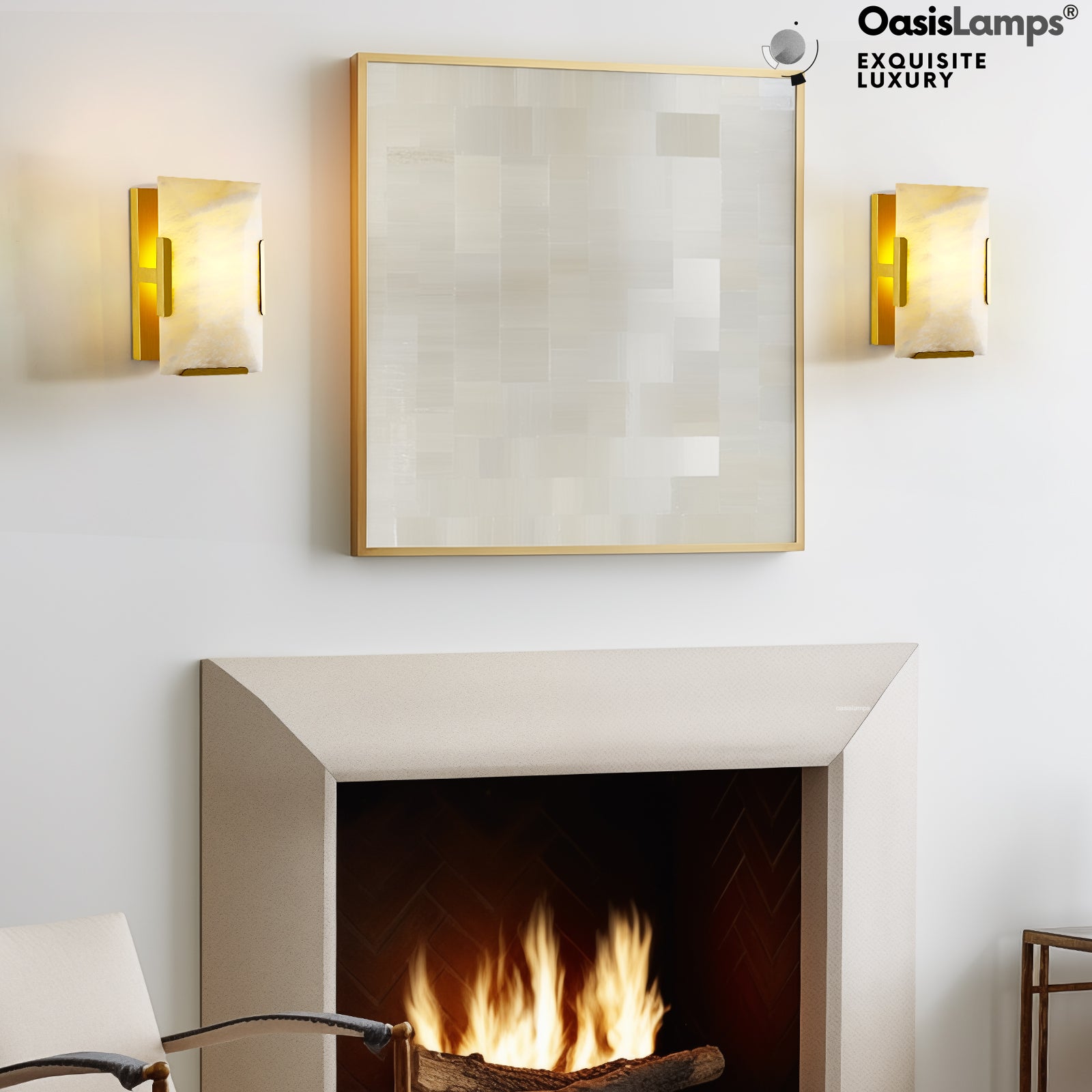 Maris Alabaster Wall Sconce 9.8"H#color_brass