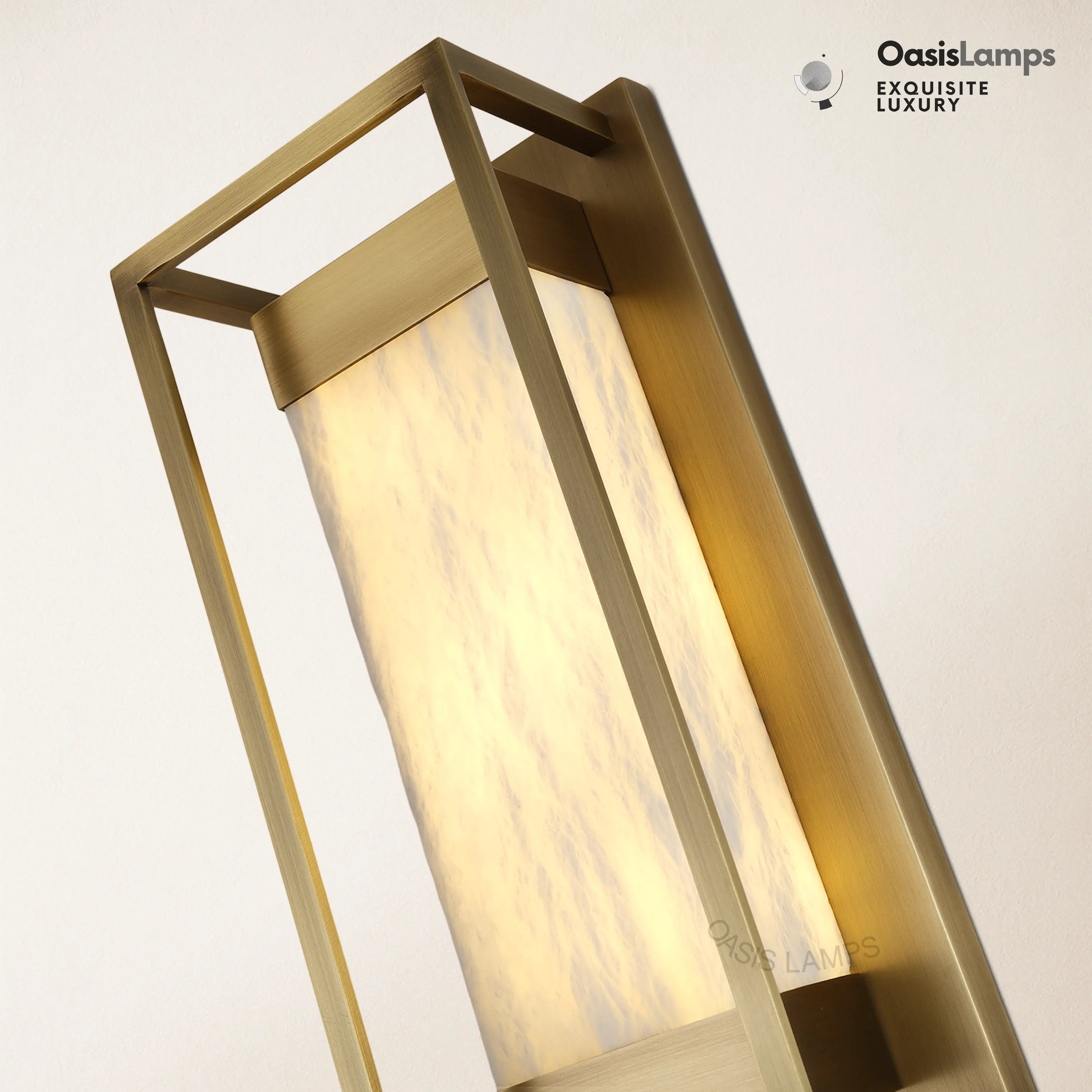 Bravura Alabaster Wall Sconce 15.7"H#color_brass