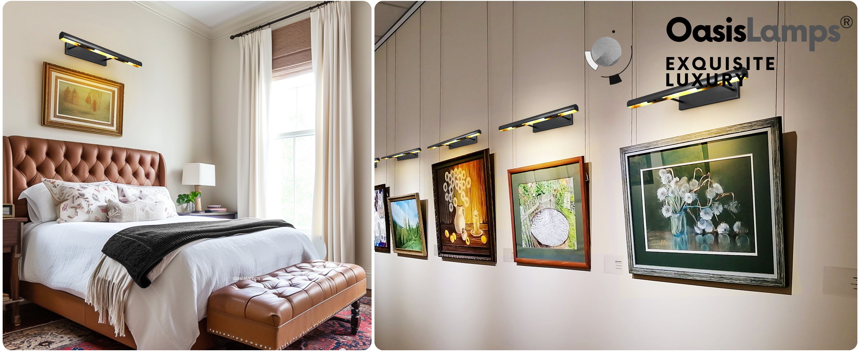 ArtGlow Picture Light Wall Sconce 18" 24" 30"W#Color_Black,size_30"