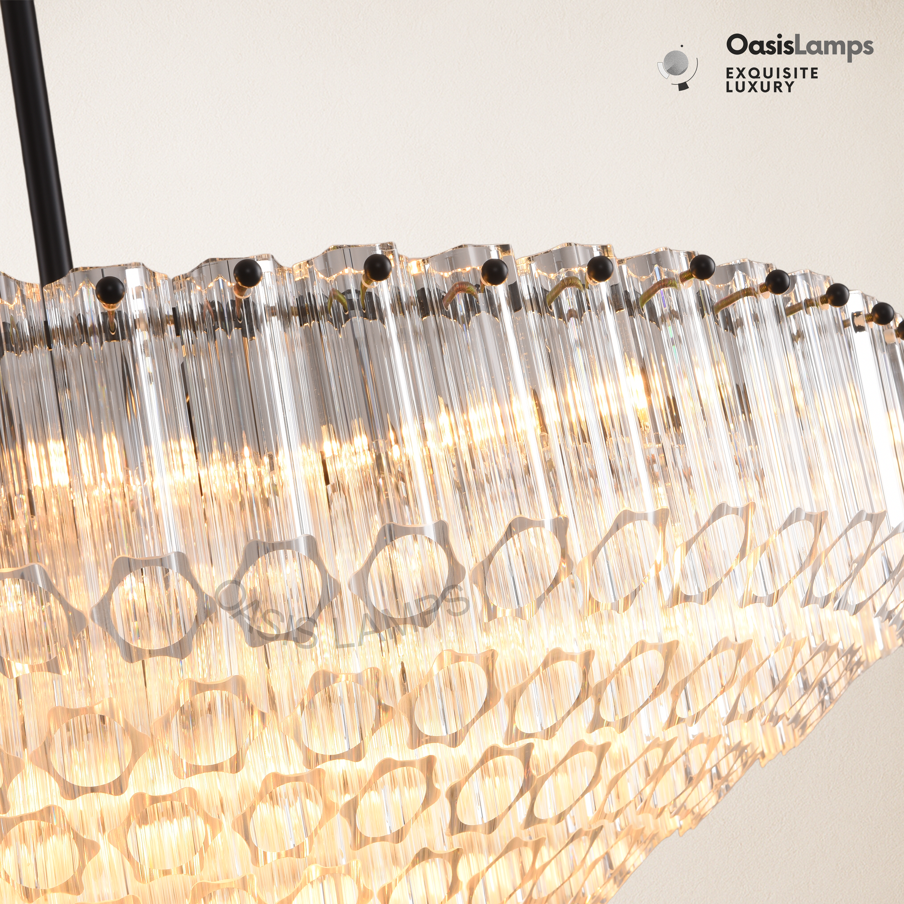 Ethereal Radiance Clear Amber Round Crystal Chandelier 14" 30"D#glass color_clear