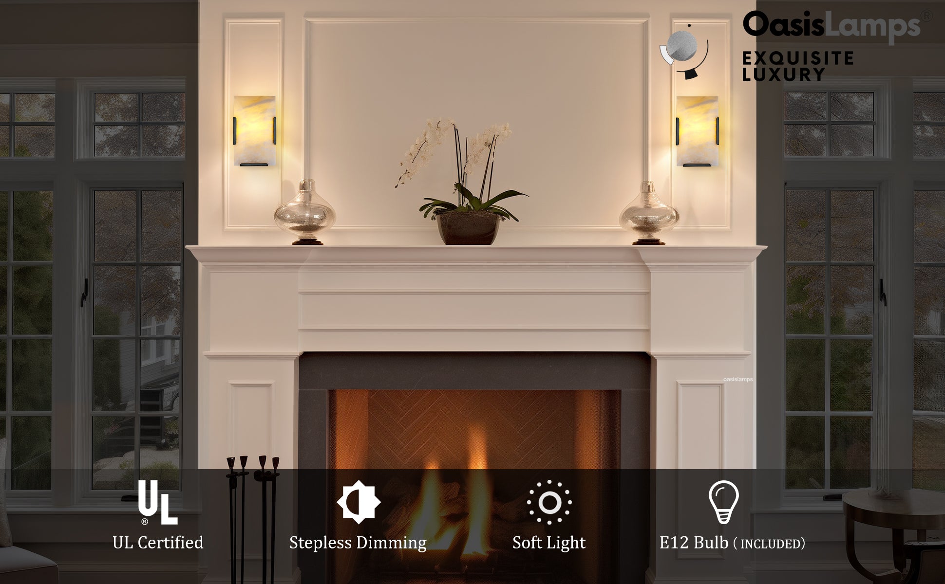 Maris Alabaster Wall Sconce 9.8"H#color_bronze