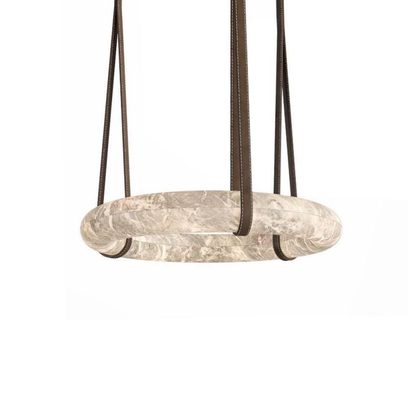 Marika Alabaster Oslo Round Art Chandelier