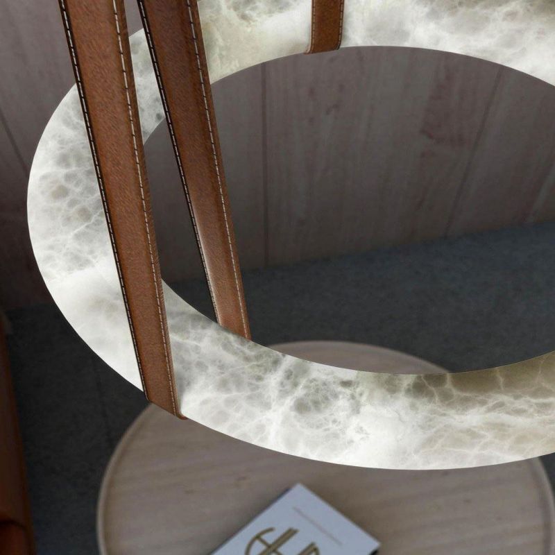 Marika Alabaster Oslo Round Art Chandelier