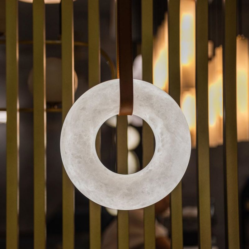 Marika Alabaster Oslo Round Art Chandelier