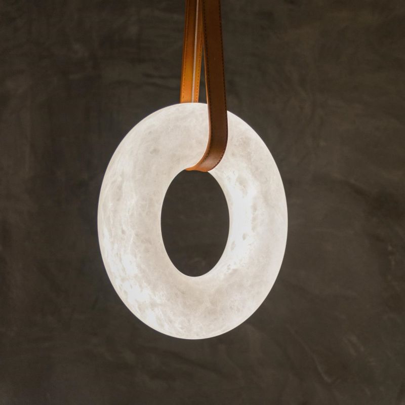 Marika Alabaster Oslo Round Art Chandelier