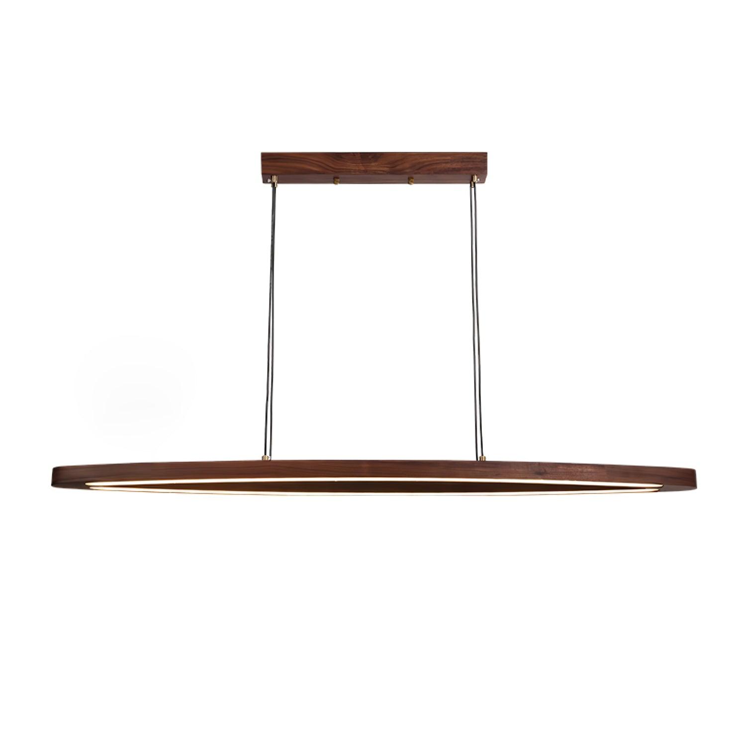 Walnut Arc Linear Pendant Lamp