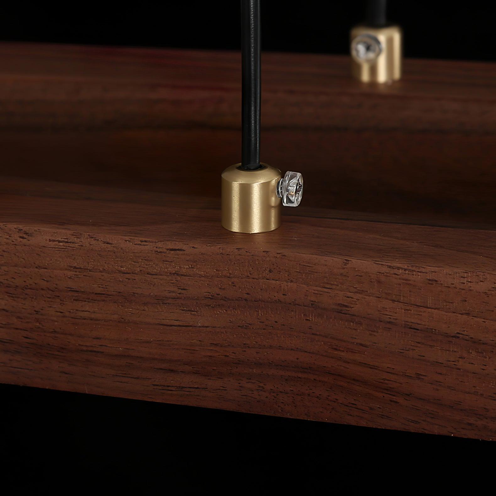 Walnut Arc Linear Pendant Lamp