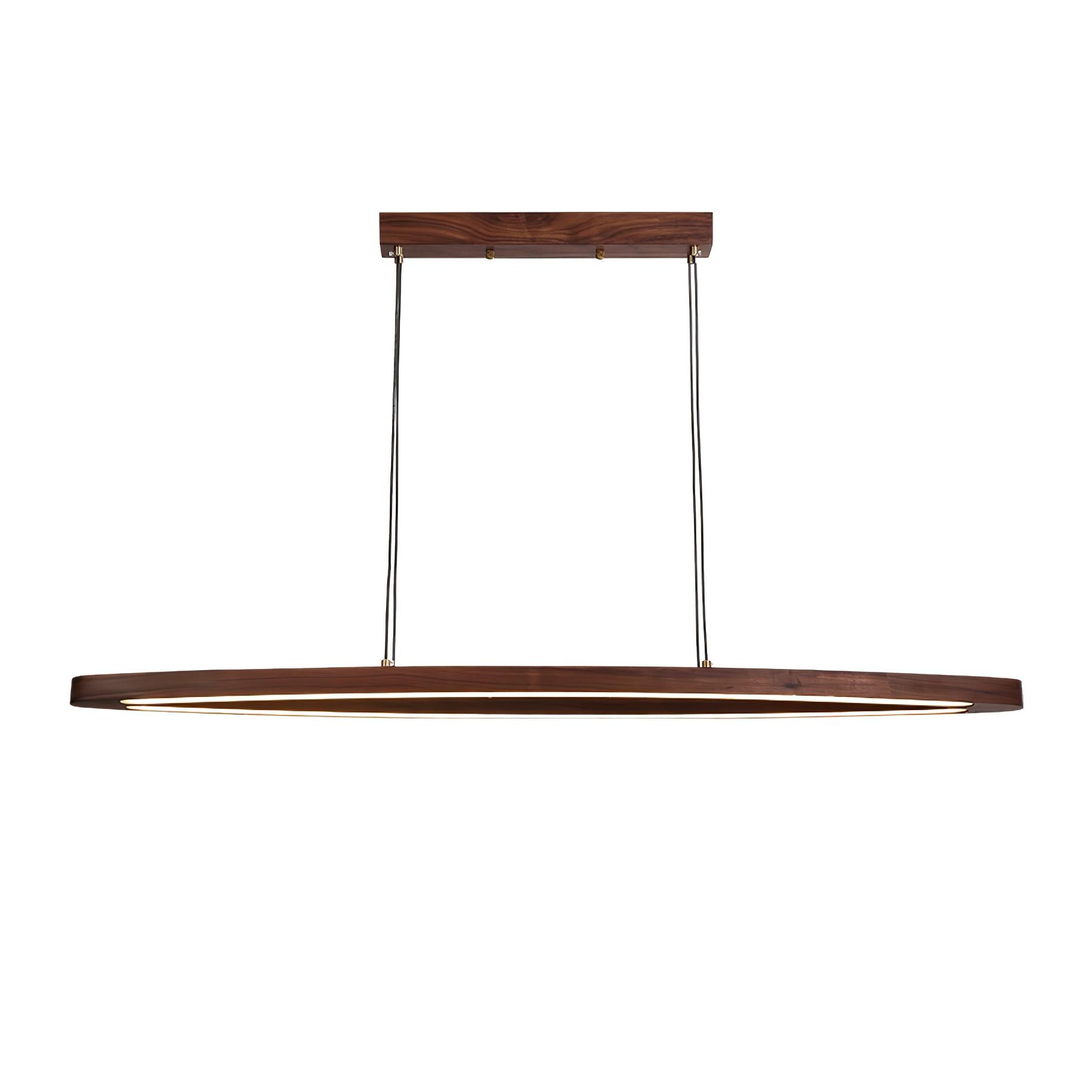 Walnut Arc Linear Pendant Lamp