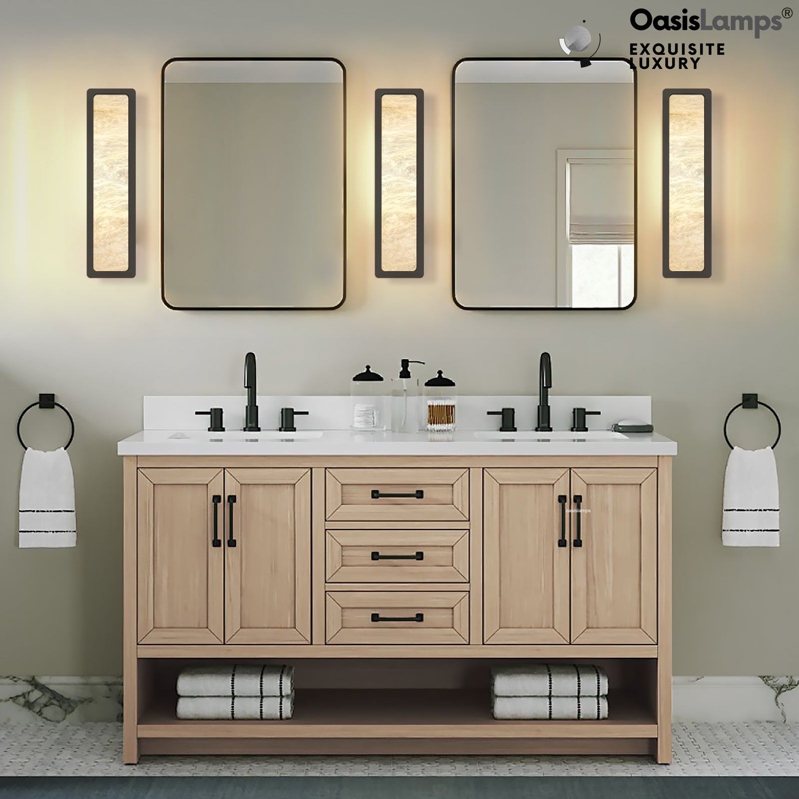 Mintreux Alabaster Modern Wall Sconces 20''H#color_bronze