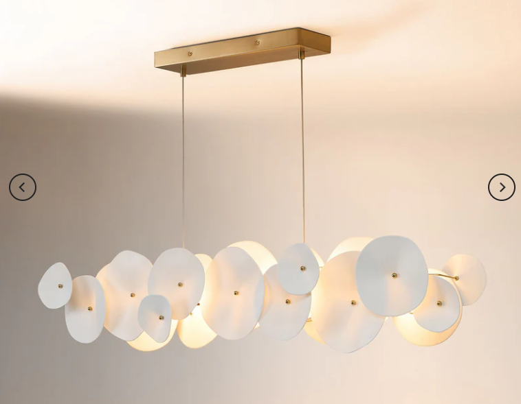 Amara Ceramic Linear Chandelier 50" Polished Nickel