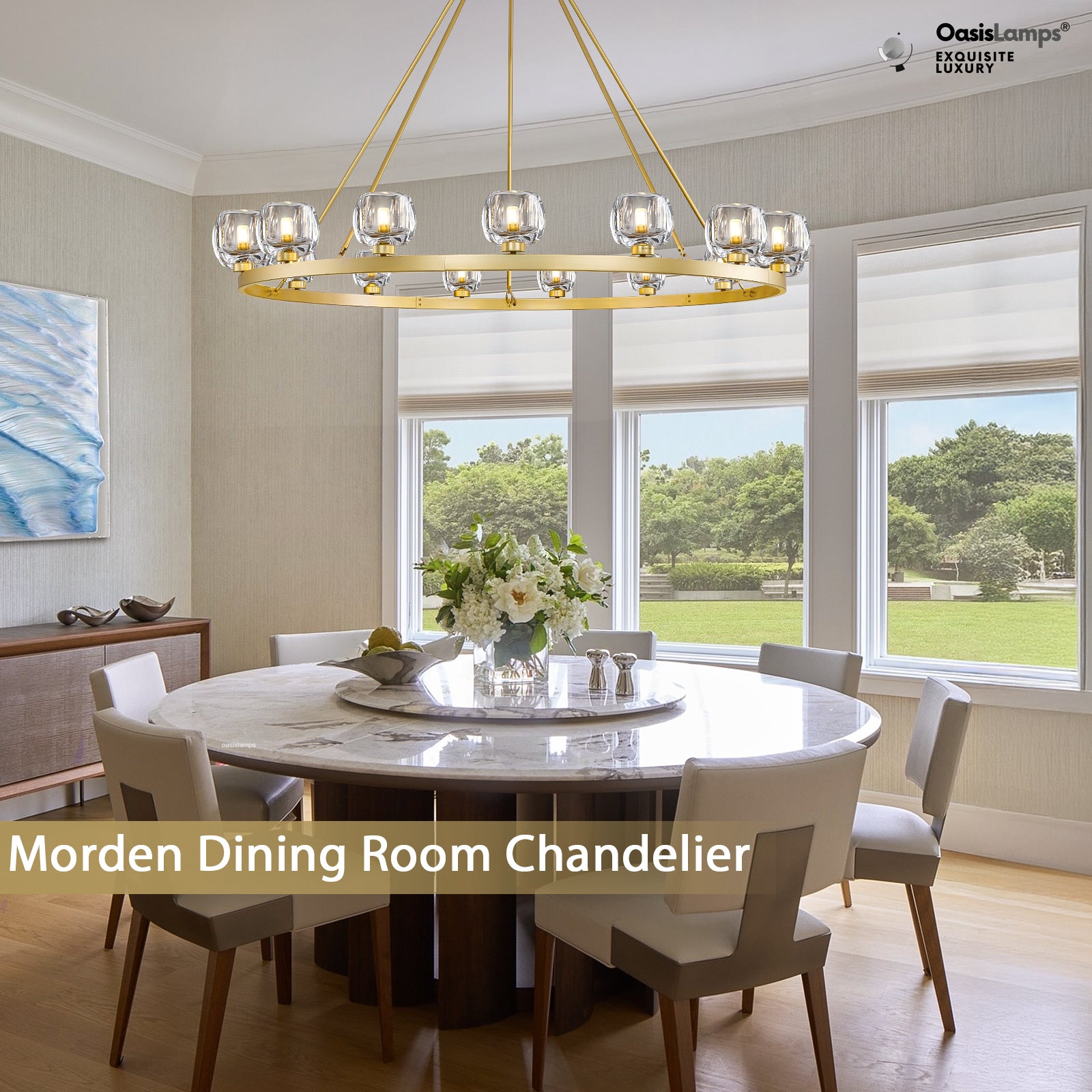 Vellum Round Chandelier 24" 36" 48" 59"D#size_59"-round,color_brass