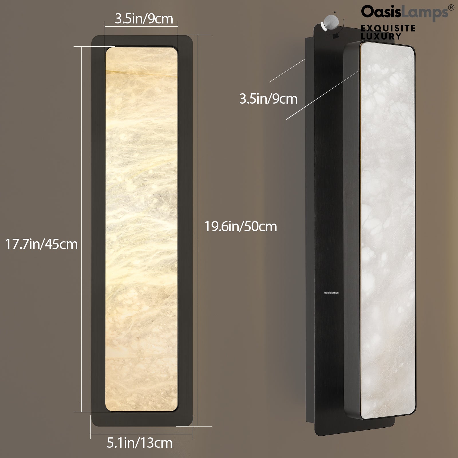Mintreux Alabaster Modern Wall Sconces 20''H#color_bronze