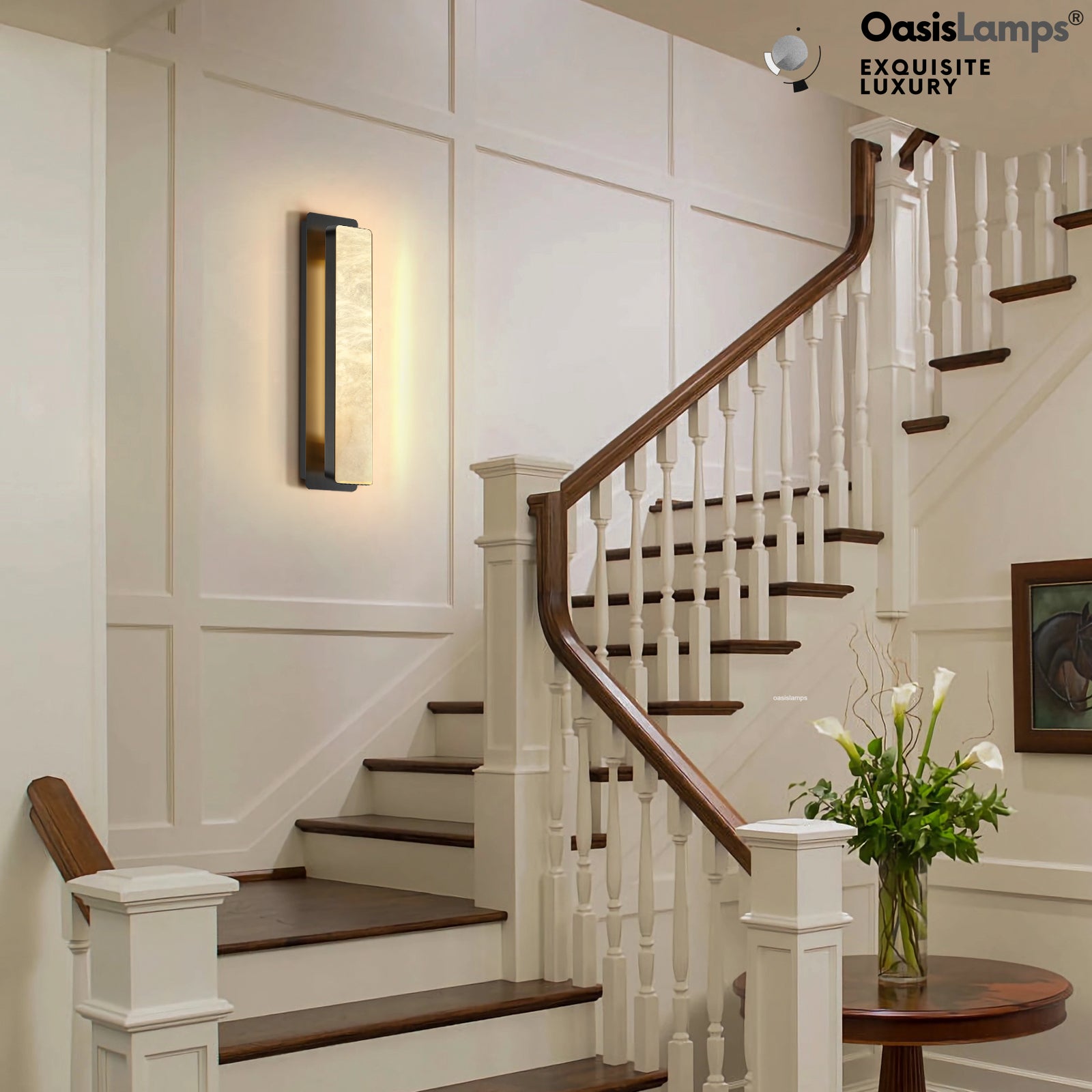 Mintreux Alabaster Modern Wall Sconces 20''H#color_bronze