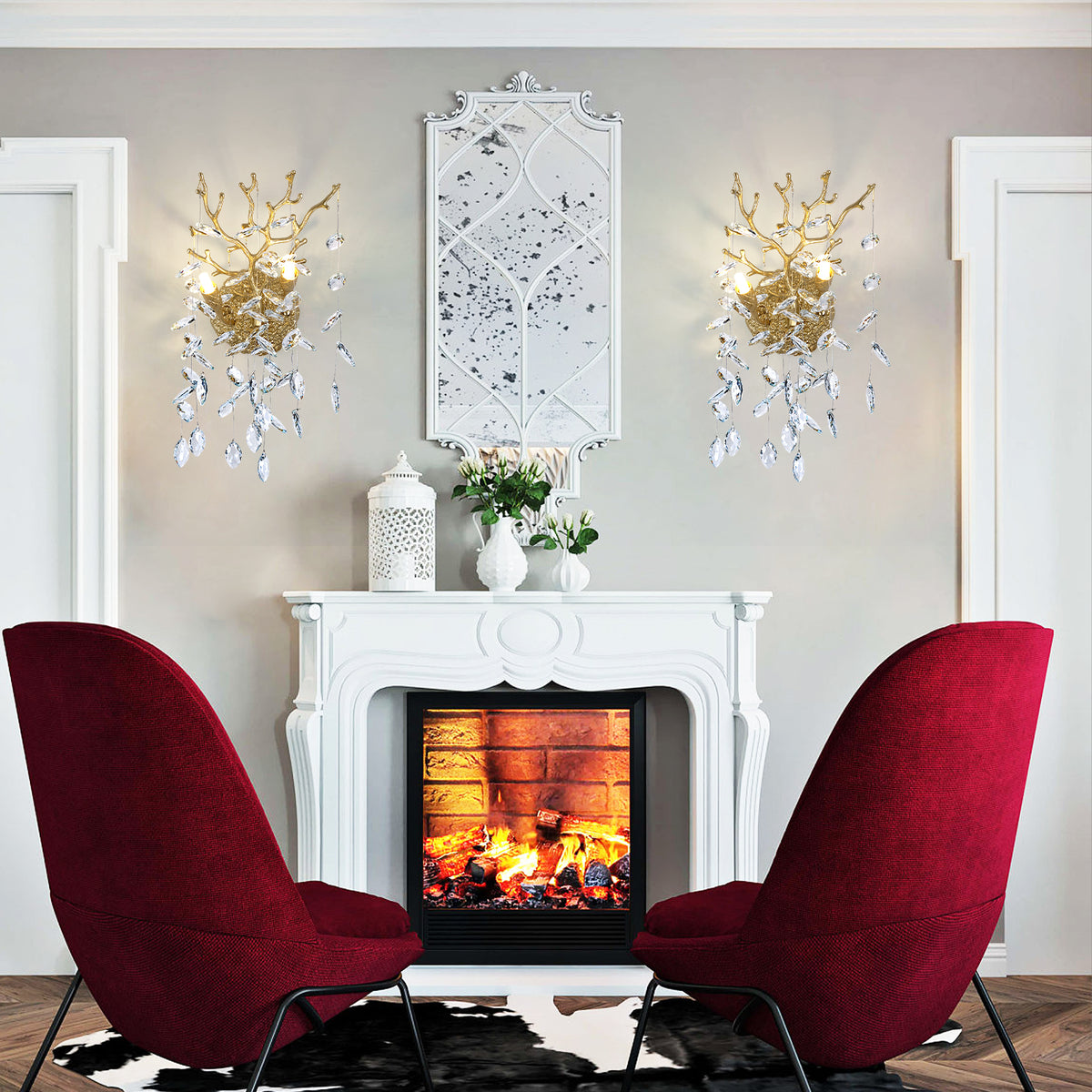 Ice Eye Crystal Gold/Silver Wall Sconce for All Rooms 10