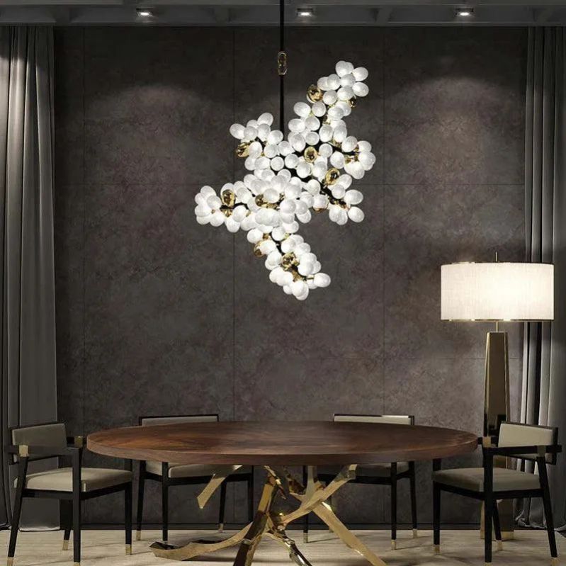 Harris Grape Hanging Branch Chandelier Over kitchen Island