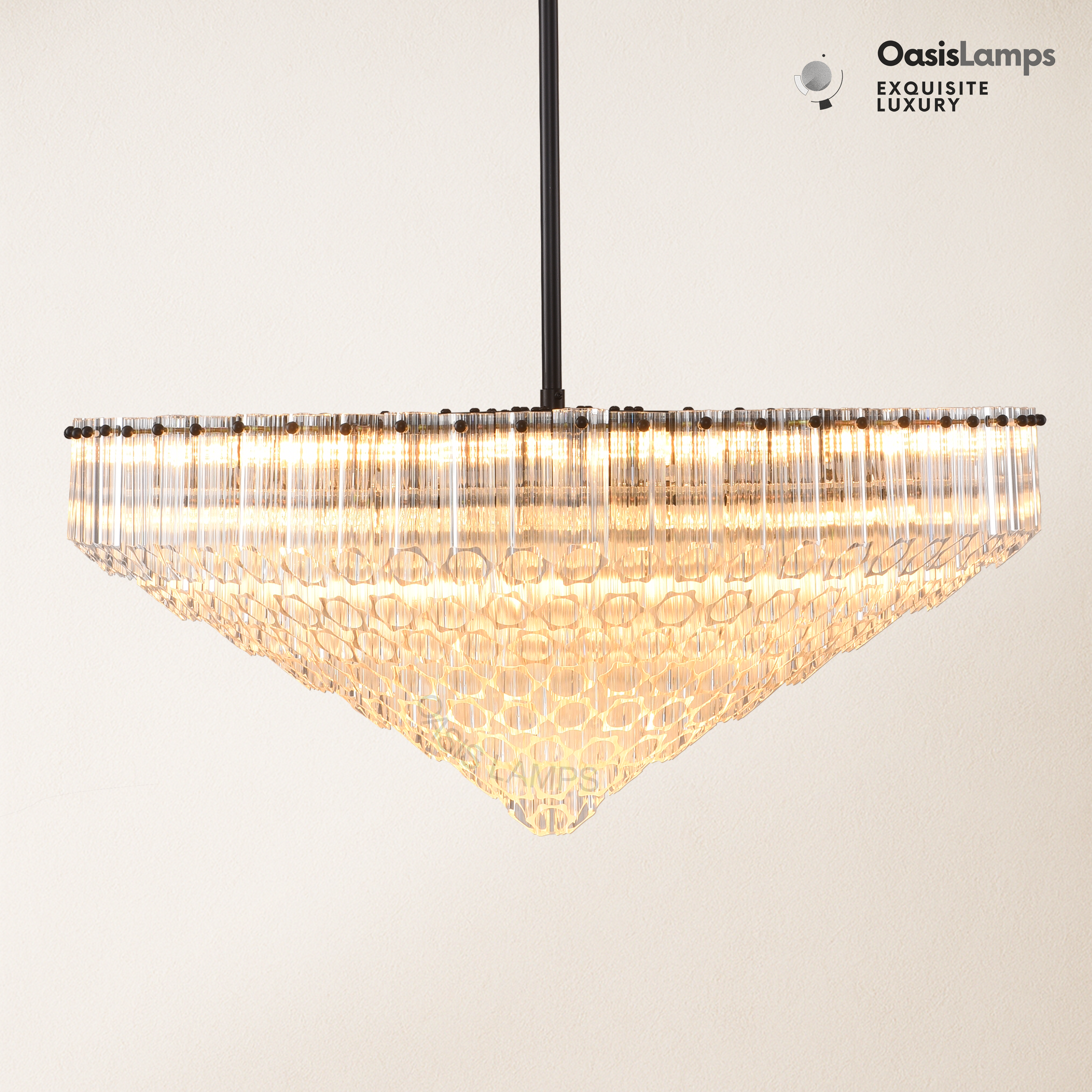 Ethereal Radiance Clear Amber Round Crystal Chandelier 14" 30"D#glass color_clear,size_30in