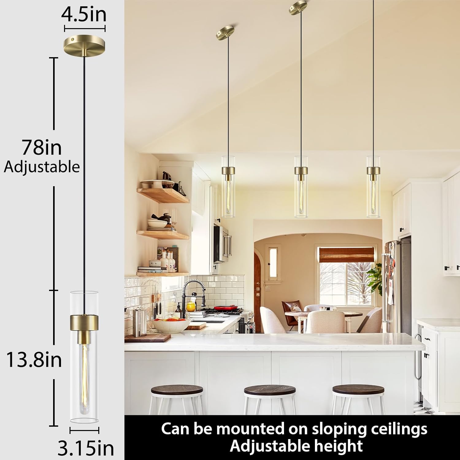 IronHalo Glass Tube Pendant