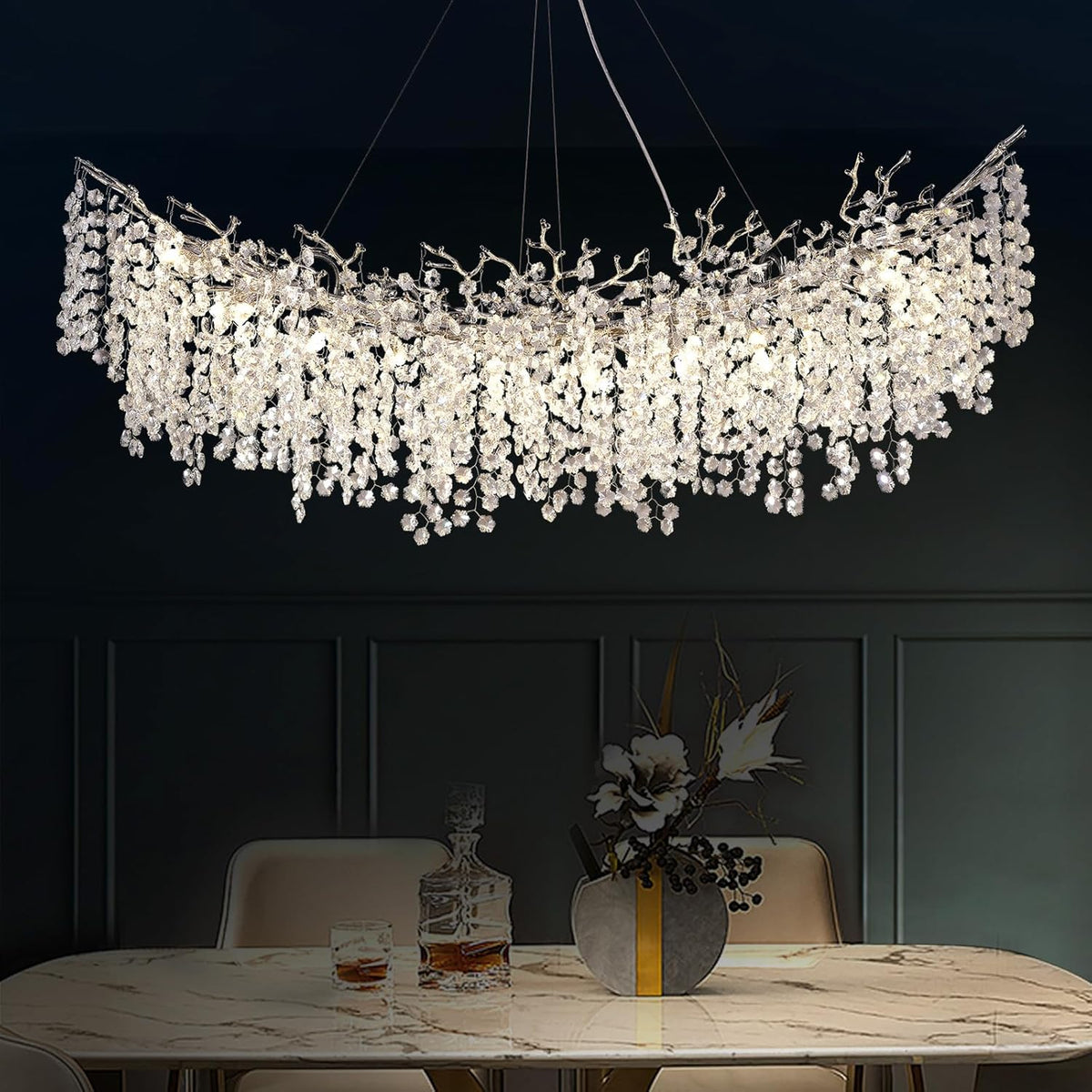 Snowflake Tree Branch Chandelier for All Rooms L30