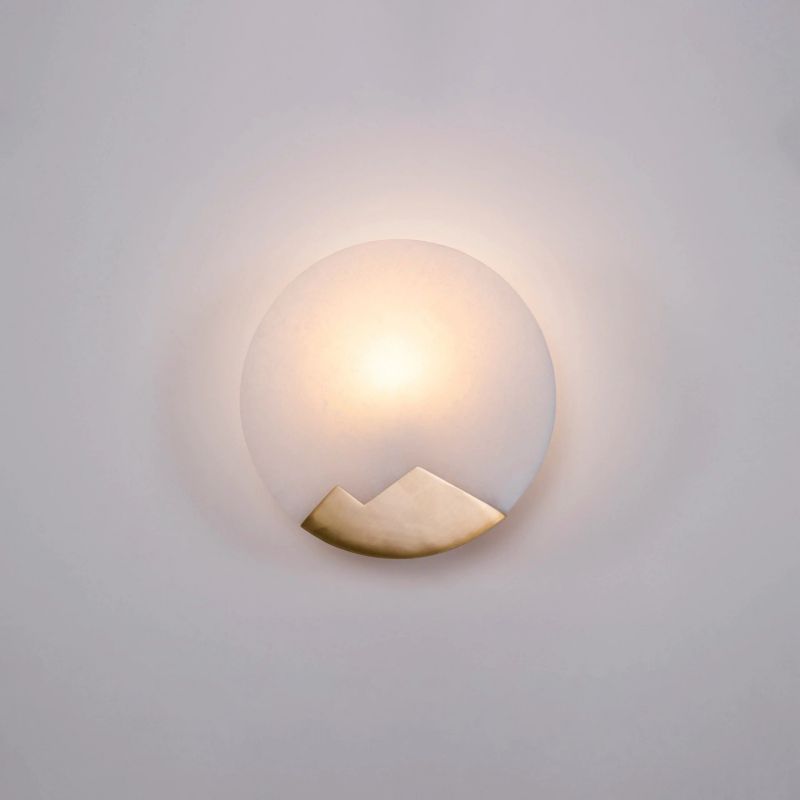 Egwent Alabaster Brass Sconce