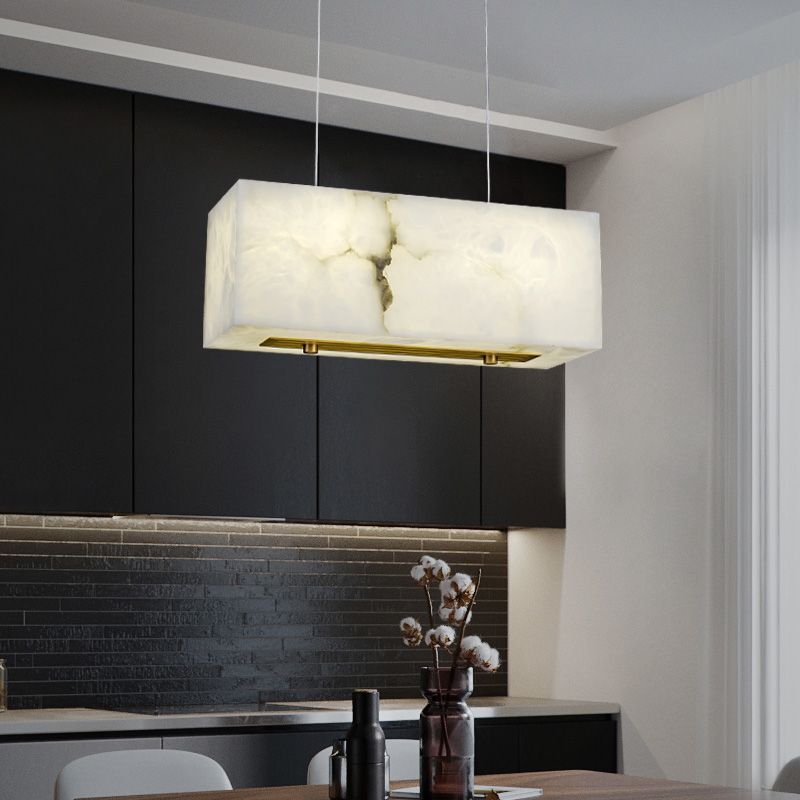 Dave Alabaster Cuboid Dining Room Chandelier