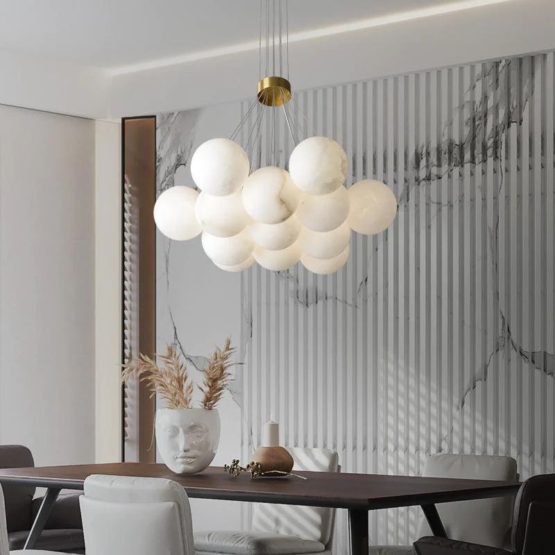 Nami Alabaster Global Ceiling Chandelier
