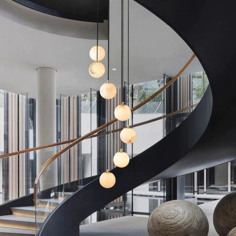 Nami Alabaster Global Wavy Chandelier
