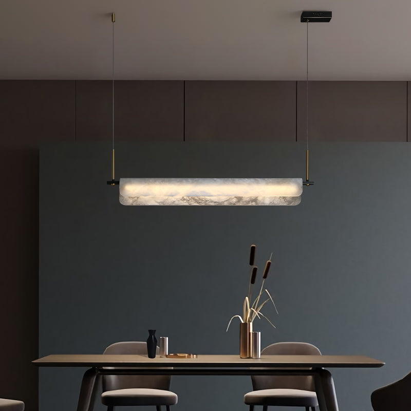 Deli Alabaster Linear Art Chandelier Light