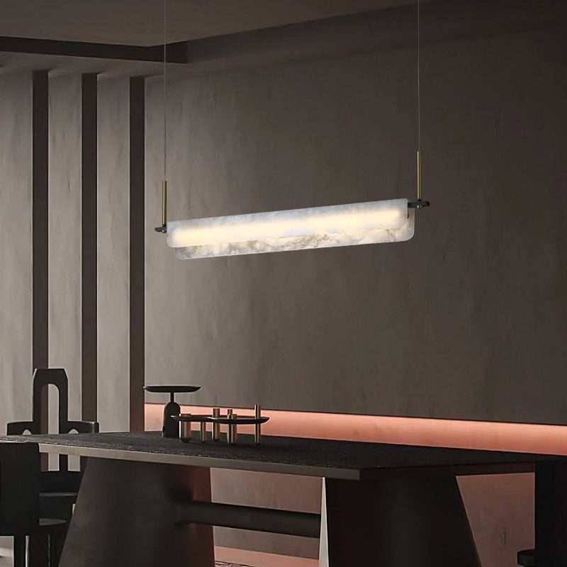 Deli Alabaster Linear Art Chandelier Light