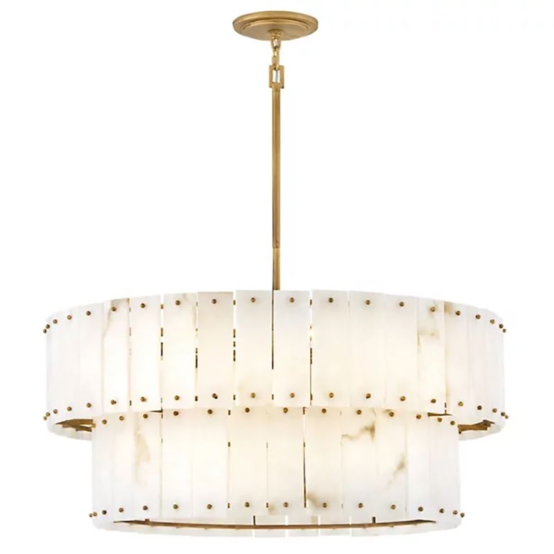 Alabaster Rancho  2-Tier Round Chandelier (34.25