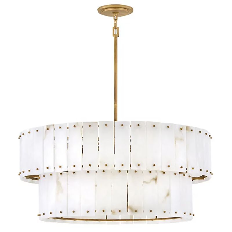 Alabaster Rancho  2-Tier Round Chandelier (34.25