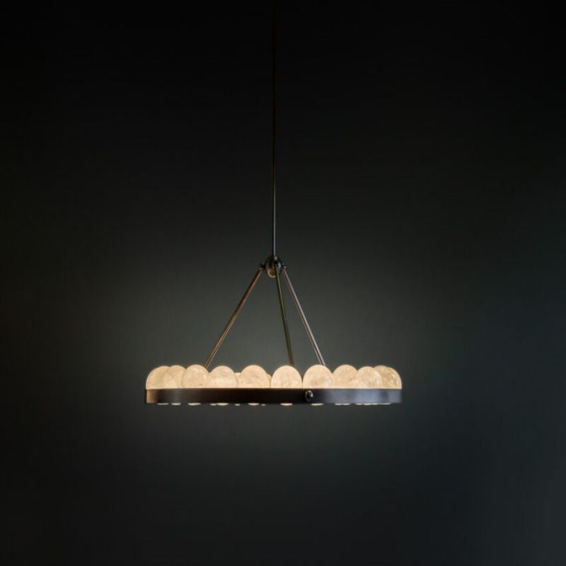 Nami Alabaster Global Suter Chandelier