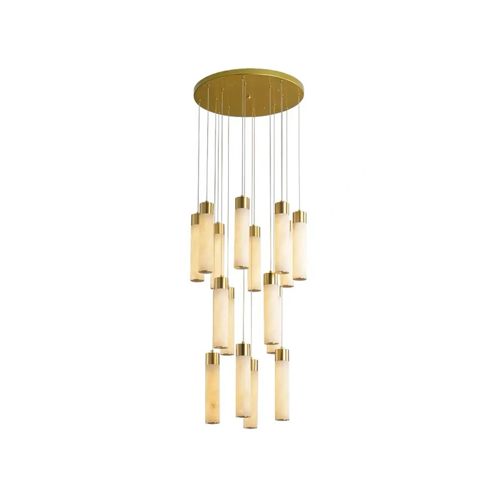 Mont Cylindrical Celestial Alabaster Cascade Chandelier