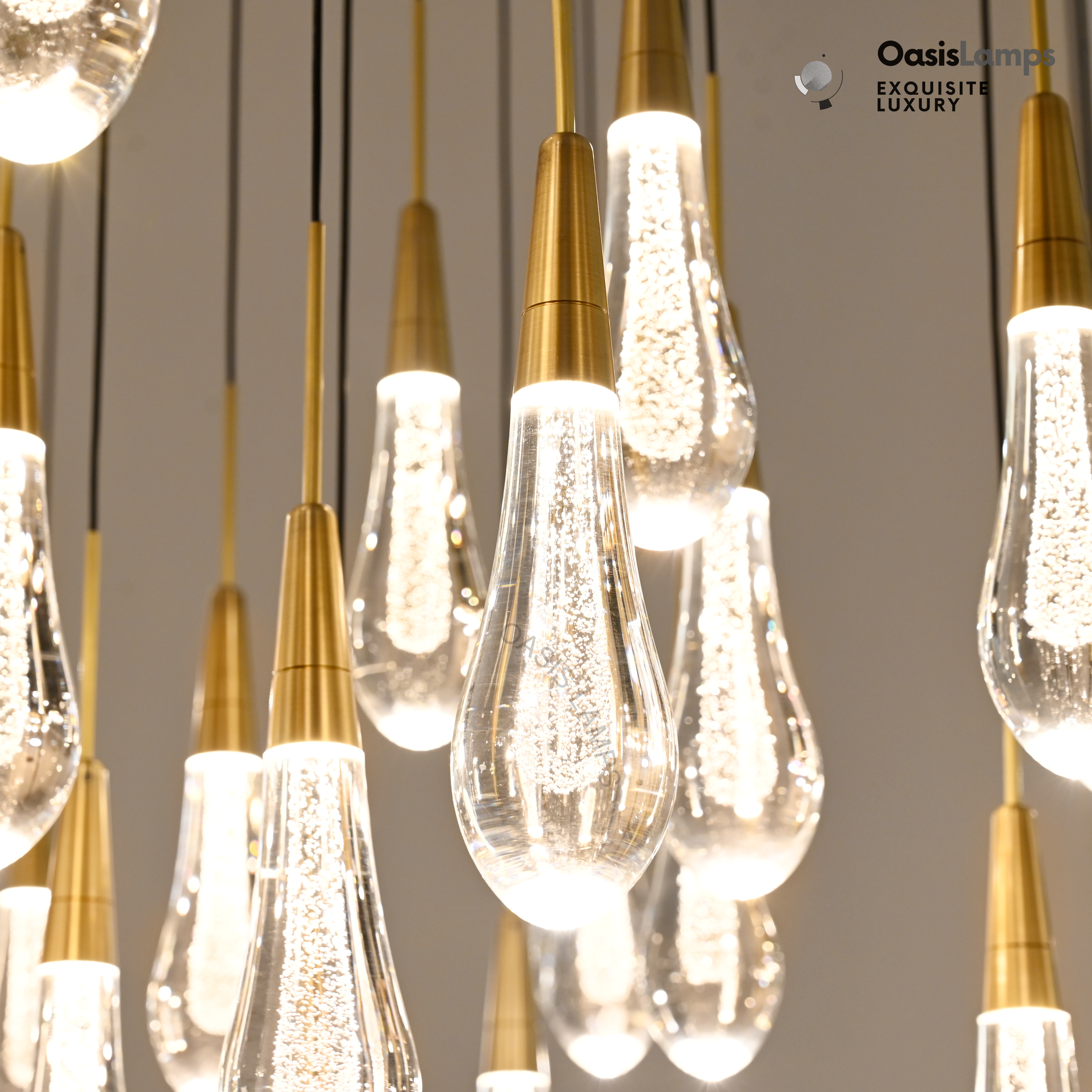 Elara Solitaires Linear Crystal Chandelier 37'' 50'' 70'' 87" 120"W