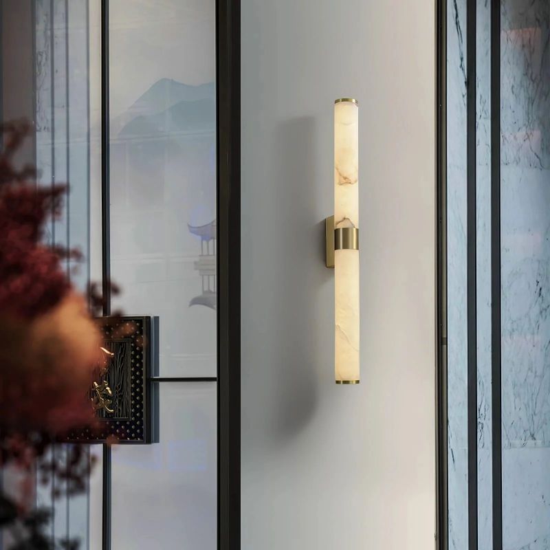 Sylvia Line Alabaster Wall Sconce