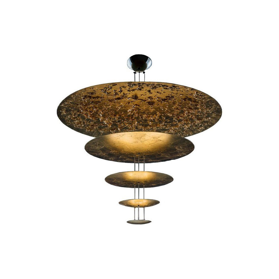 Naniv Brass Shade Machine Chandelier