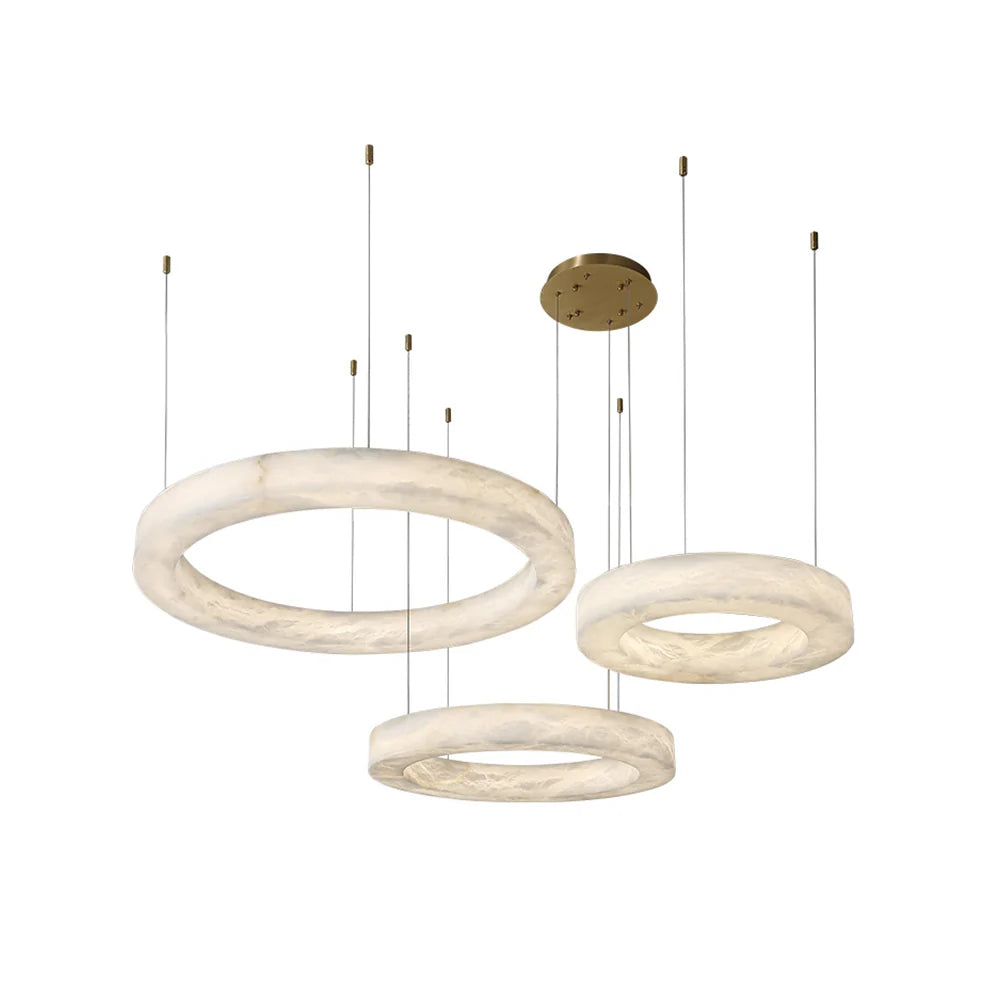 Marika Alabaster Ring Pendant Lamp
