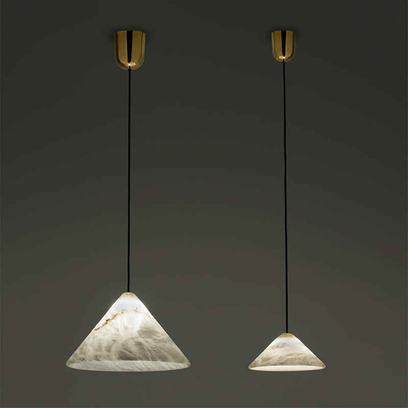 Modern Alabaster Small Art Kitchen Island Pendant Light