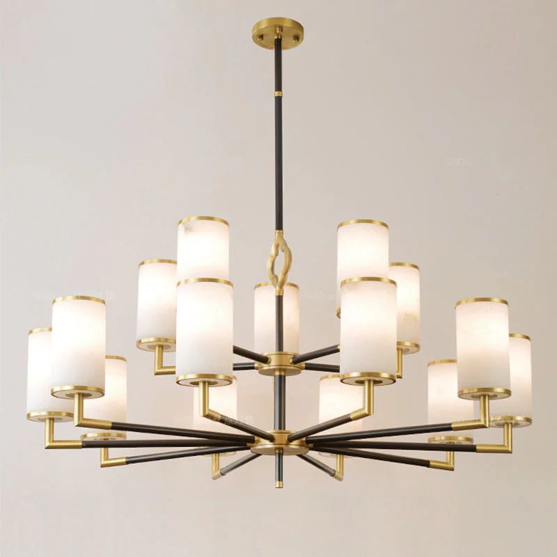 Moral Multi-layer Branda Alabaster Round chandelier