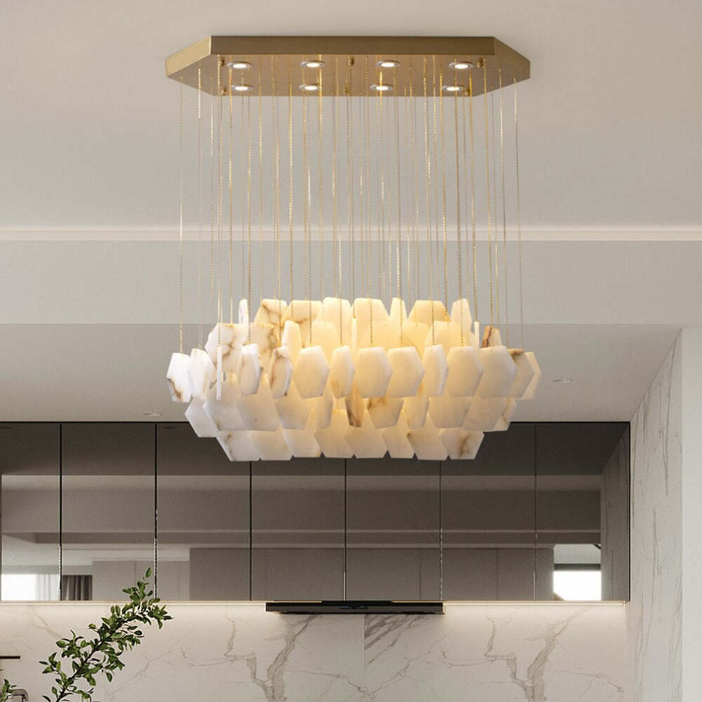 Talan Natural Alabaster Modern Chandelier