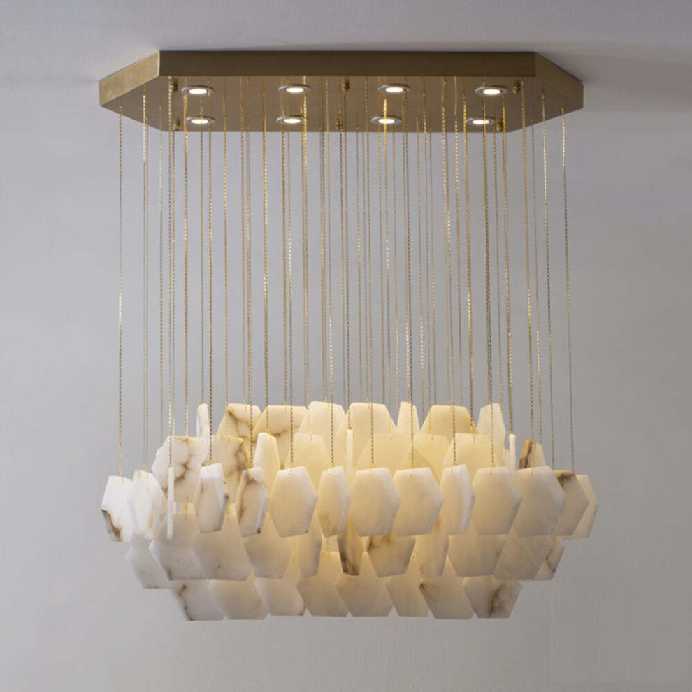 Talan Natural Alabaster Modern Chandelier