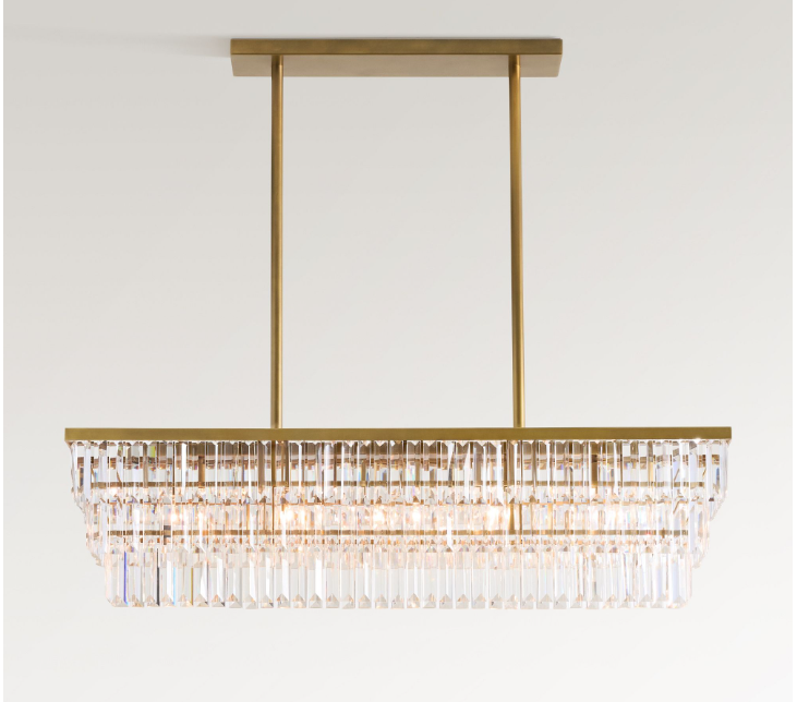 Gemma Crystal Linear Chandelier 48"