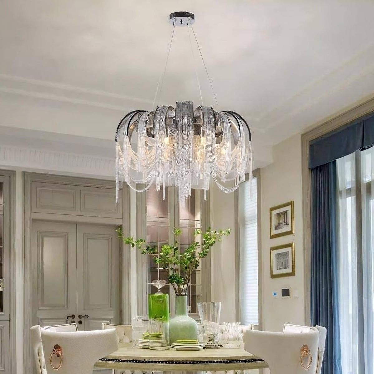 Teresa  Cadena Chain Tassel Modern Chandelier